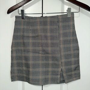 Windsor Stretch Plaid Lightweight Mini Pencil Skirt S